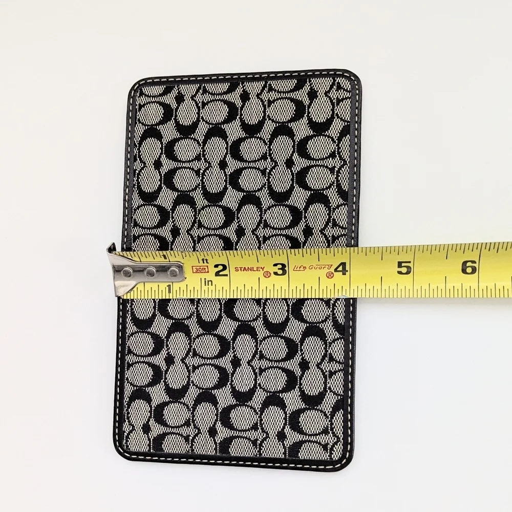 Coach Vintage Y2K Signature Logo Card/Photo Holder with 2 Plastic Covered Slots - Picture 9 of 13